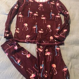 Justice Flamingo Long Pj's sz 12